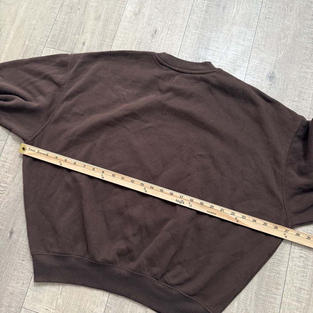 Disney Pullover Mickey Mouse Sweatshirt Women Brown Cotton Blend Casual Size M - Picture 4 of 9